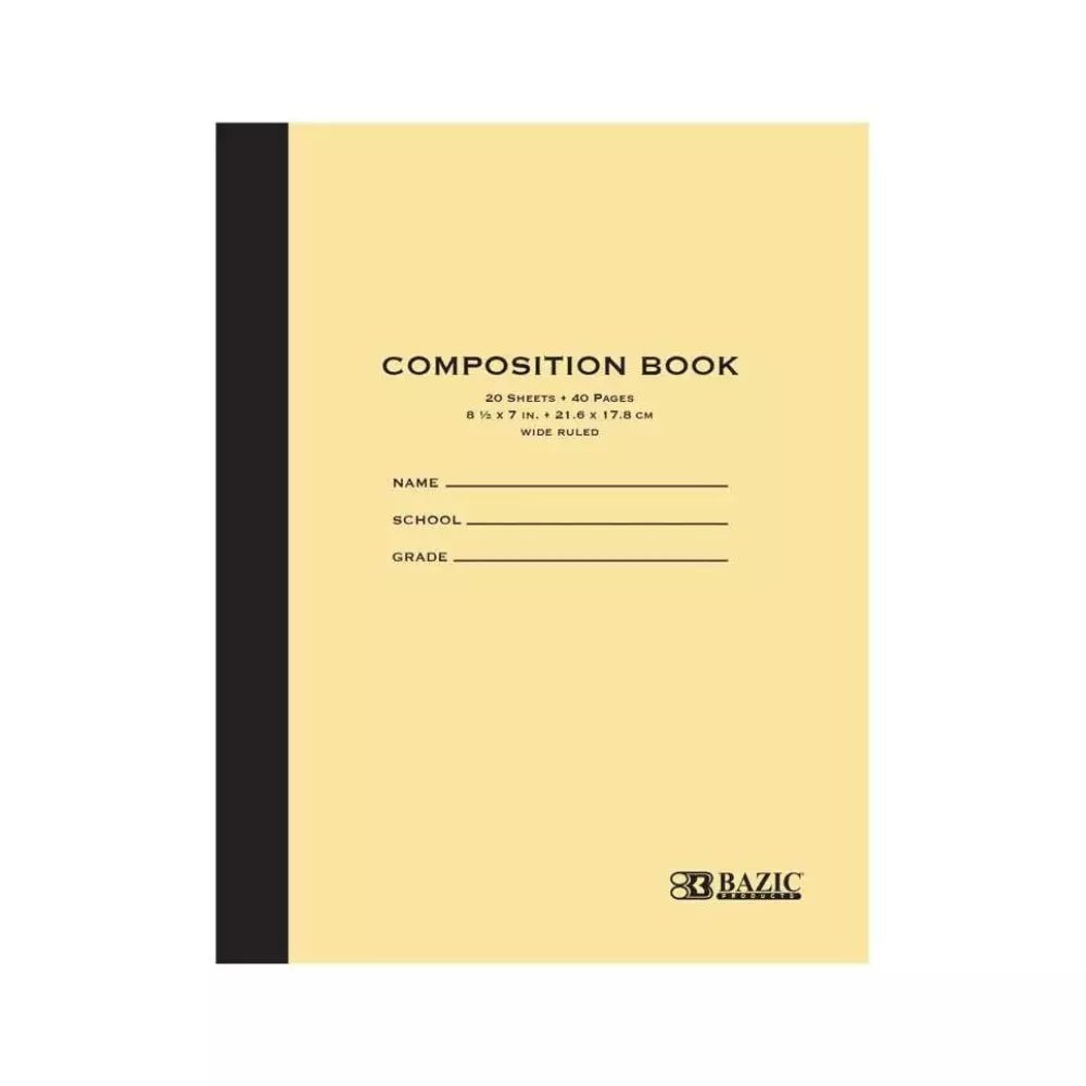 Composition Book Manila Cover 8.5″ x 7″ 20 Ct. - leywin