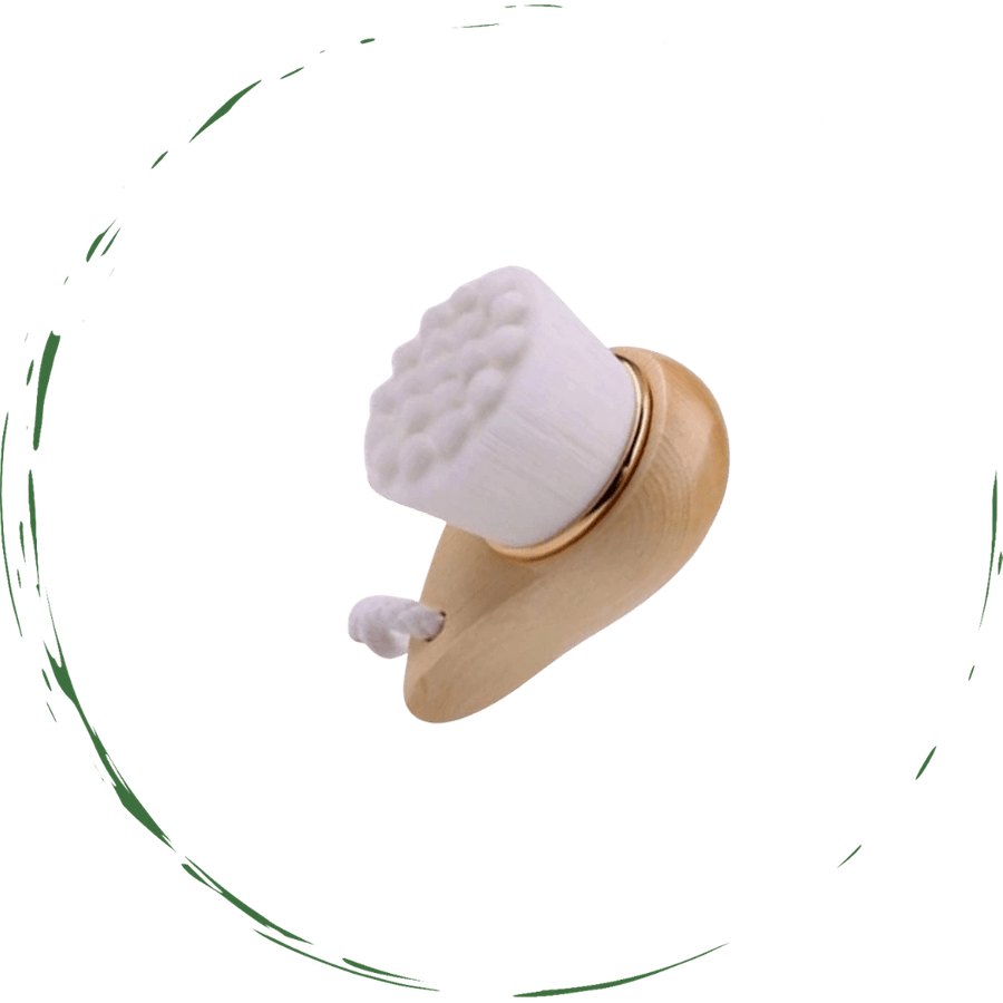 Facial Brush with Bamboo Handle - leywin